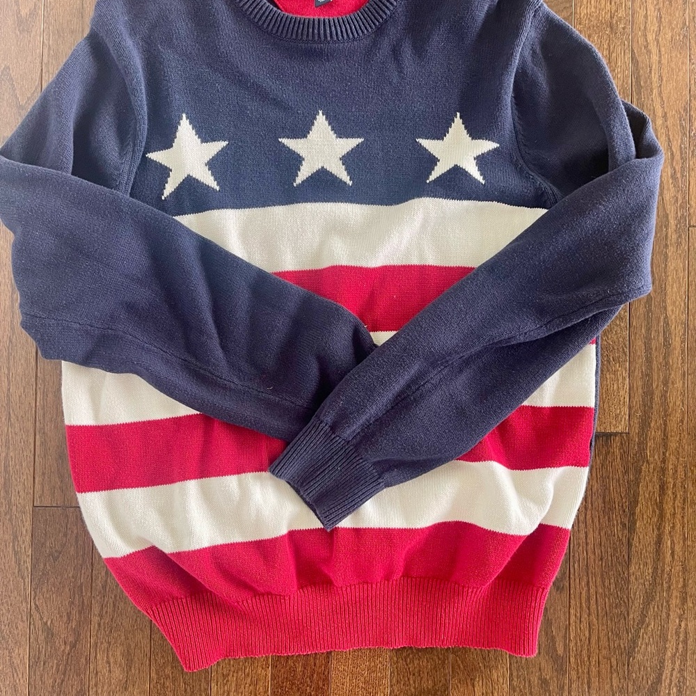 Tommy Hilfiger Red, White & Blue Stars Crewneck Sweater